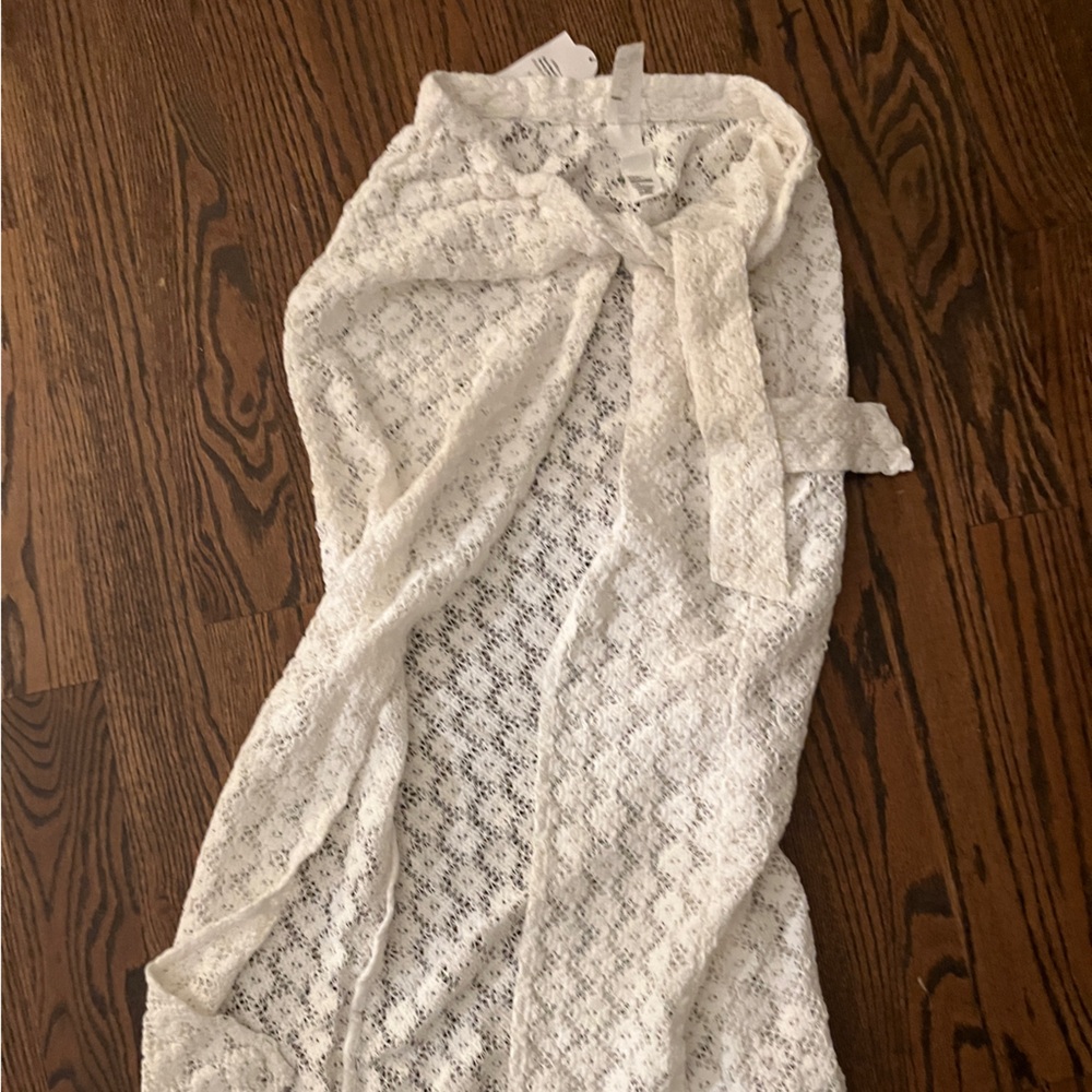 White Crochet Skirt Swimsuit Cover-Up